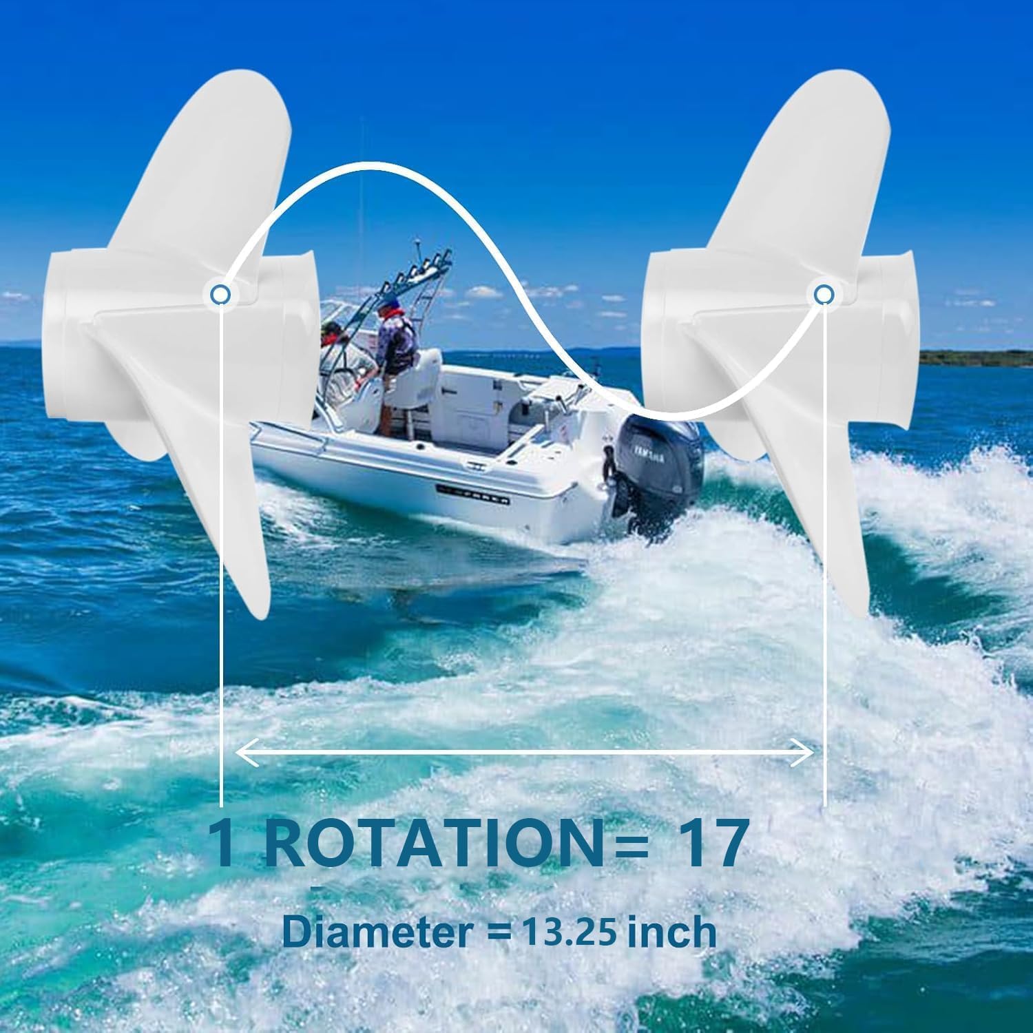 Boat Propeller fit Yamaha Engines 60-115 HP