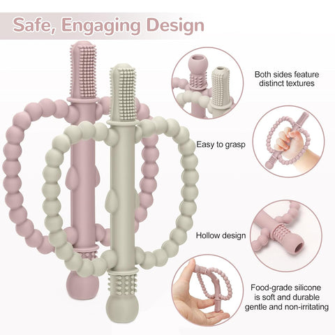 MISSLILI Baby Teething Toys for Babies 0-36 Months – Anti-Choking Design