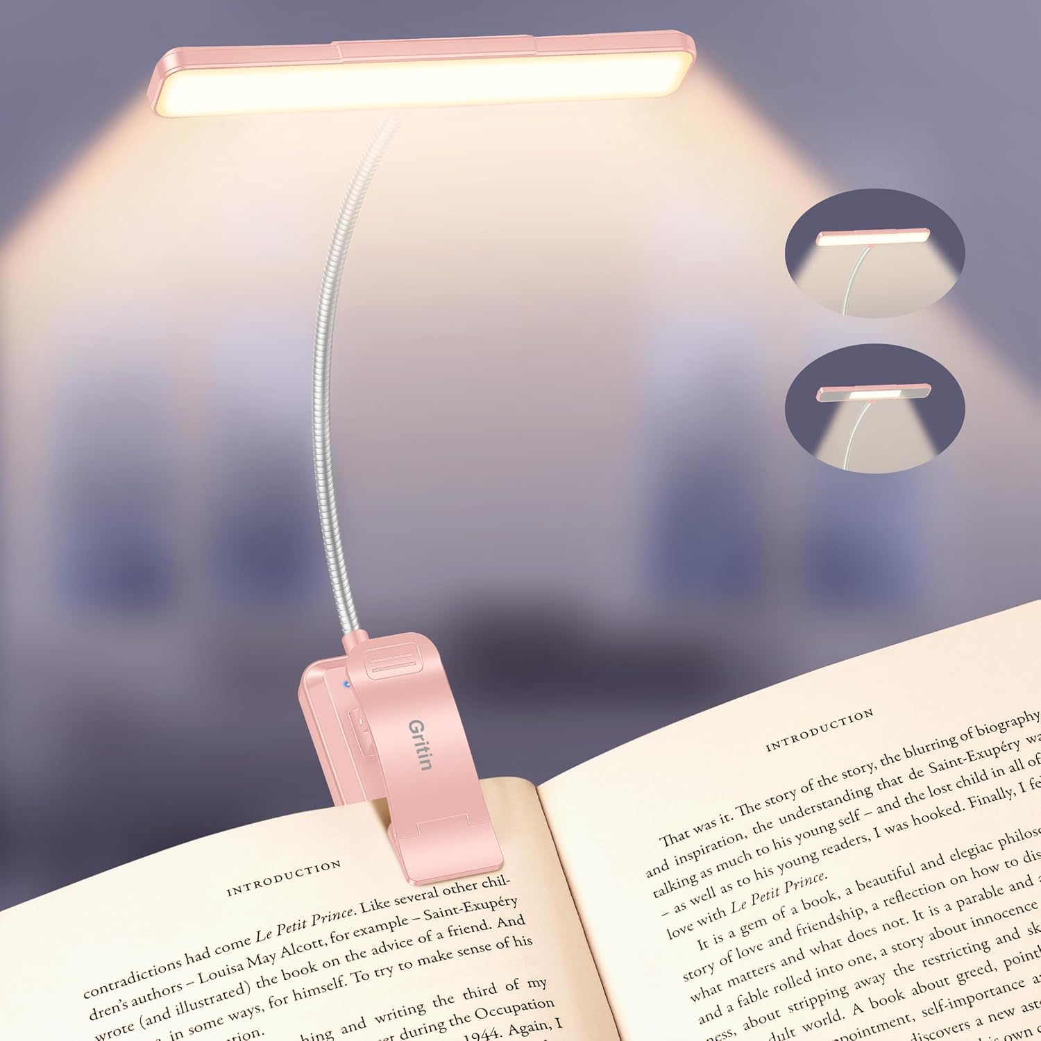 Gritin 2026 Gen 2 Book Light for Reading- 32 Eye Caring Full Spectrum LED