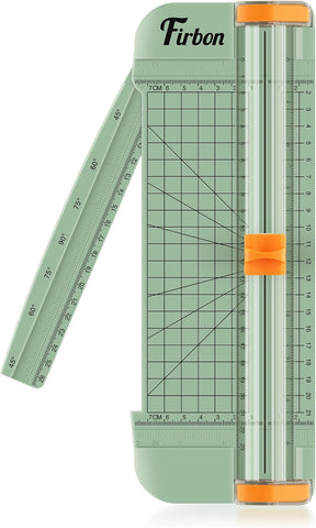 Firbon A5 Paper Cutter, Small Straight Paper Trimmer with Side Ruler