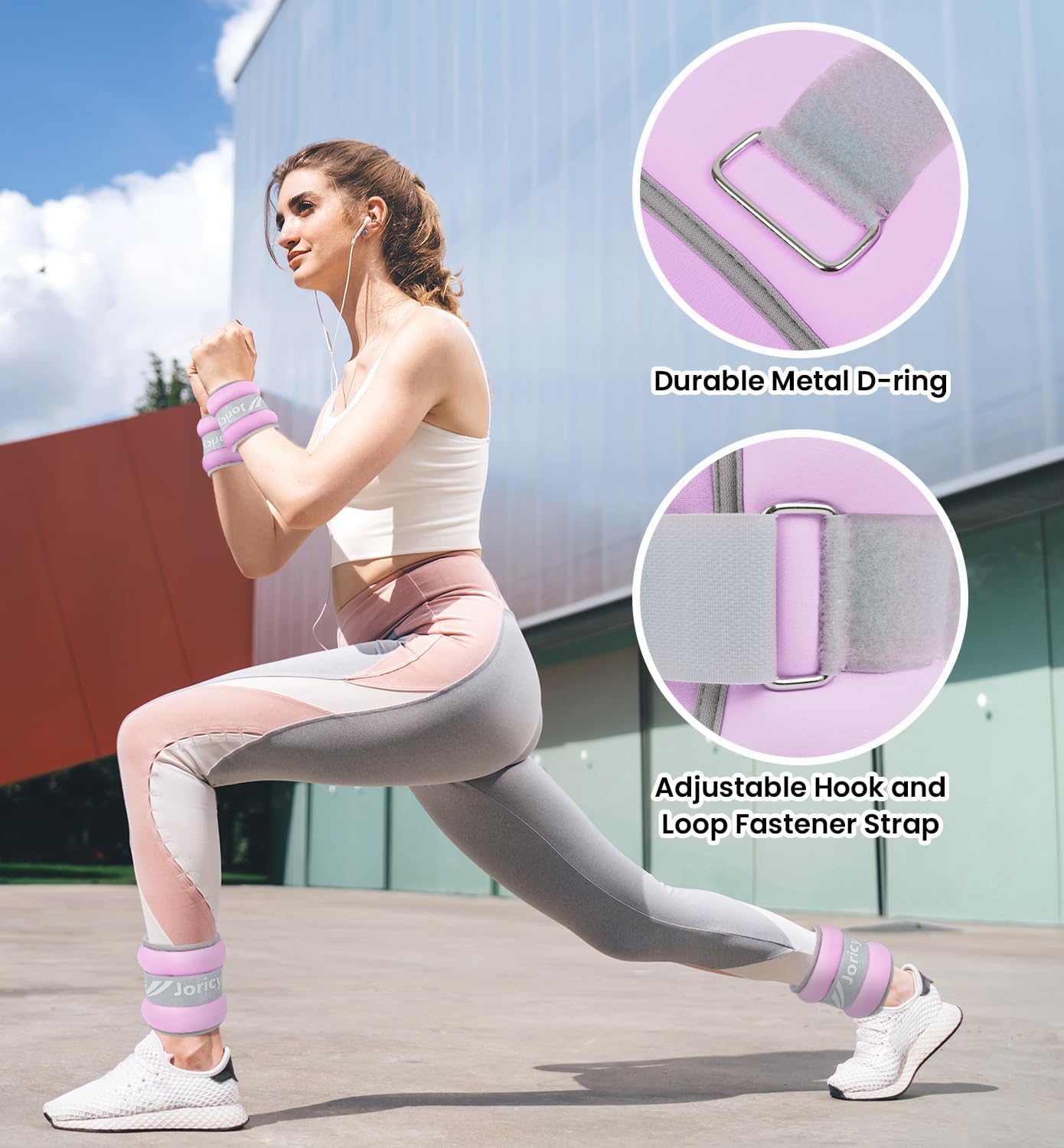 Ankle Weights A Pair of 1/2/3/4/6/8/10/12/20 LBS Wrist Leg Arm Weights for Women Men with Adjustable Straps, Strength weighted for Physical Therapy Running Walking Home Fitness Gym Workout Weight Loss