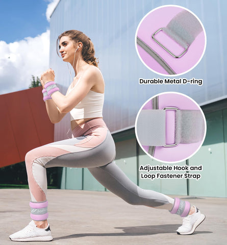 Ankle Weights A Pair of 1/2/3/4/6/8/10/12/20 LBS Wrist Leg Arm Weights for Women Men with Adjustable Straps, Strength weighted for Physical Therapy Running Walking Home Fitness Gym Workout Weight Loss