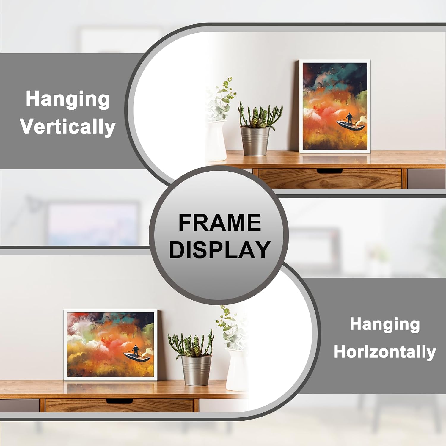 FULDGAENR 12x16 Picture Frame, White Frames for 12 x 16 Inch Photo Poster