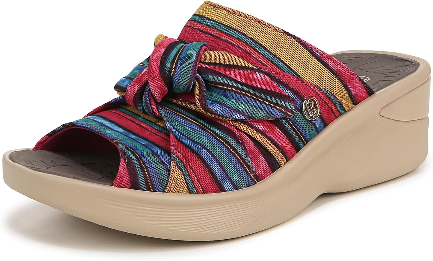 BZees Women's Smile Wedge Sandal