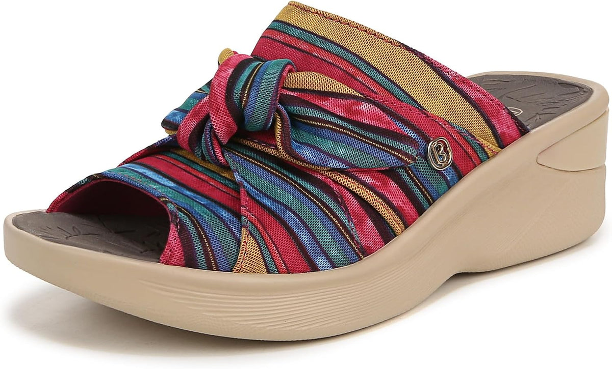 BZees Women's Smile Wedge Sandal