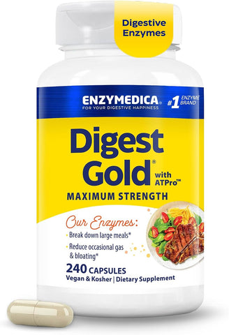 Enzymedica Digest Gold, Maximum Strength, ATPro Energy Support - 240 Caps