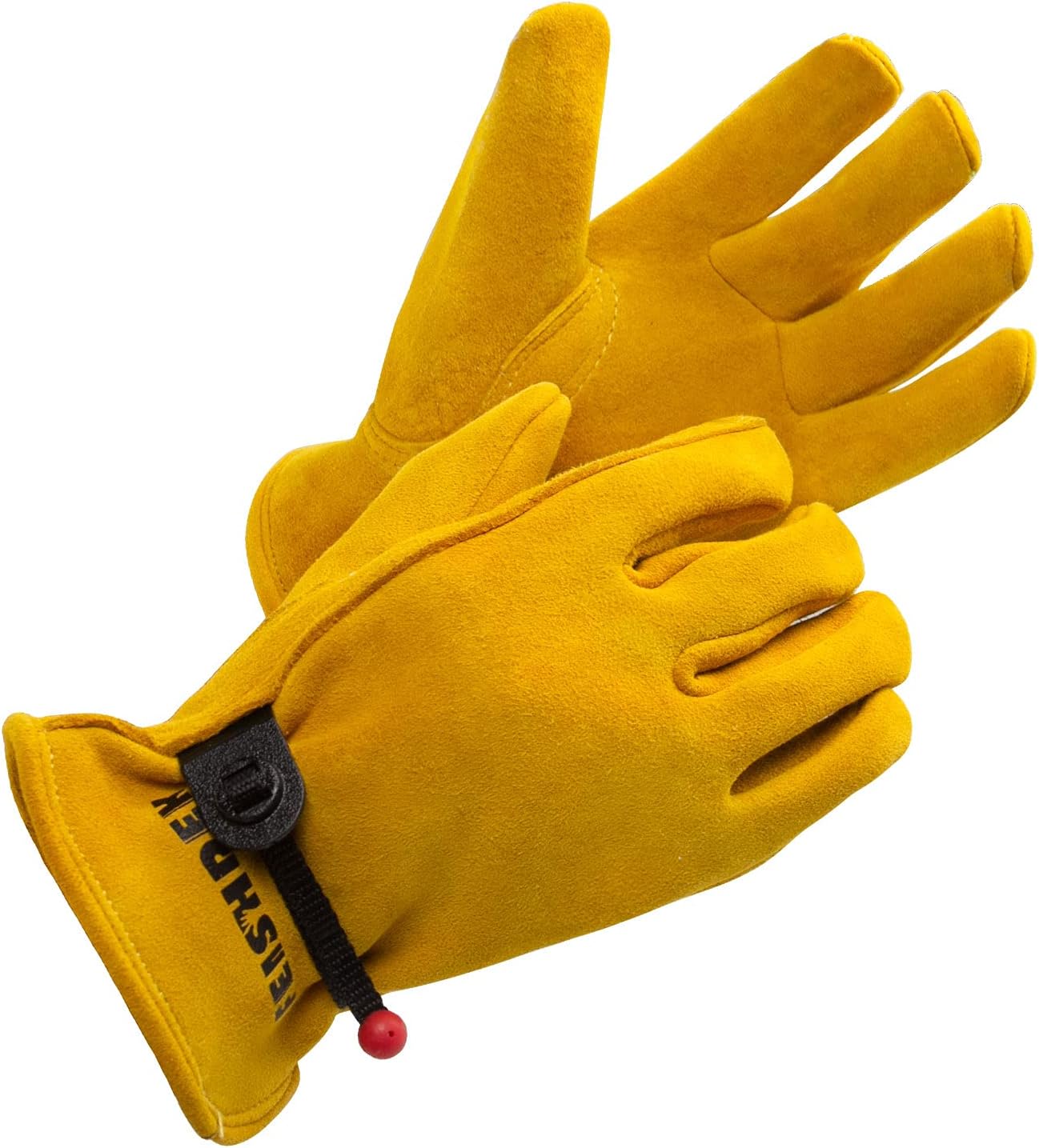 Kids Work Gloves Age 2-14, Soft Deerskin Suede Leather(Age 5-7, M)