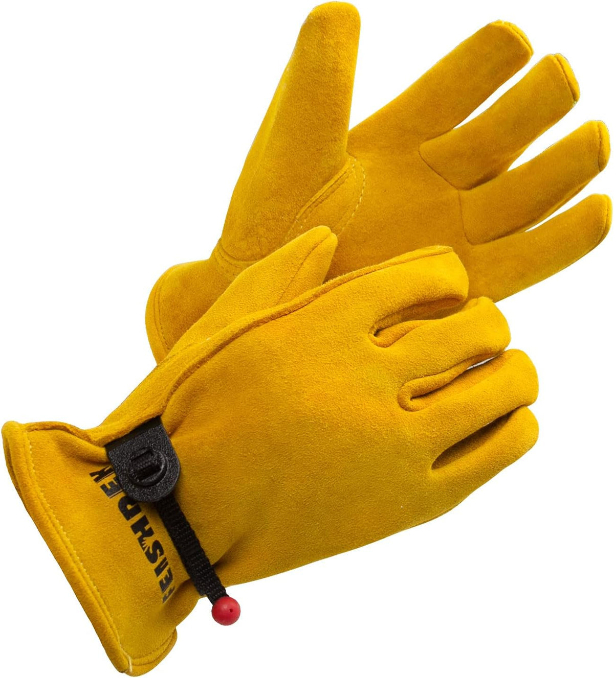 Kids Work Gloves Age 2-14, Soft Deerskin Suede Leather(Age 5-7, M)