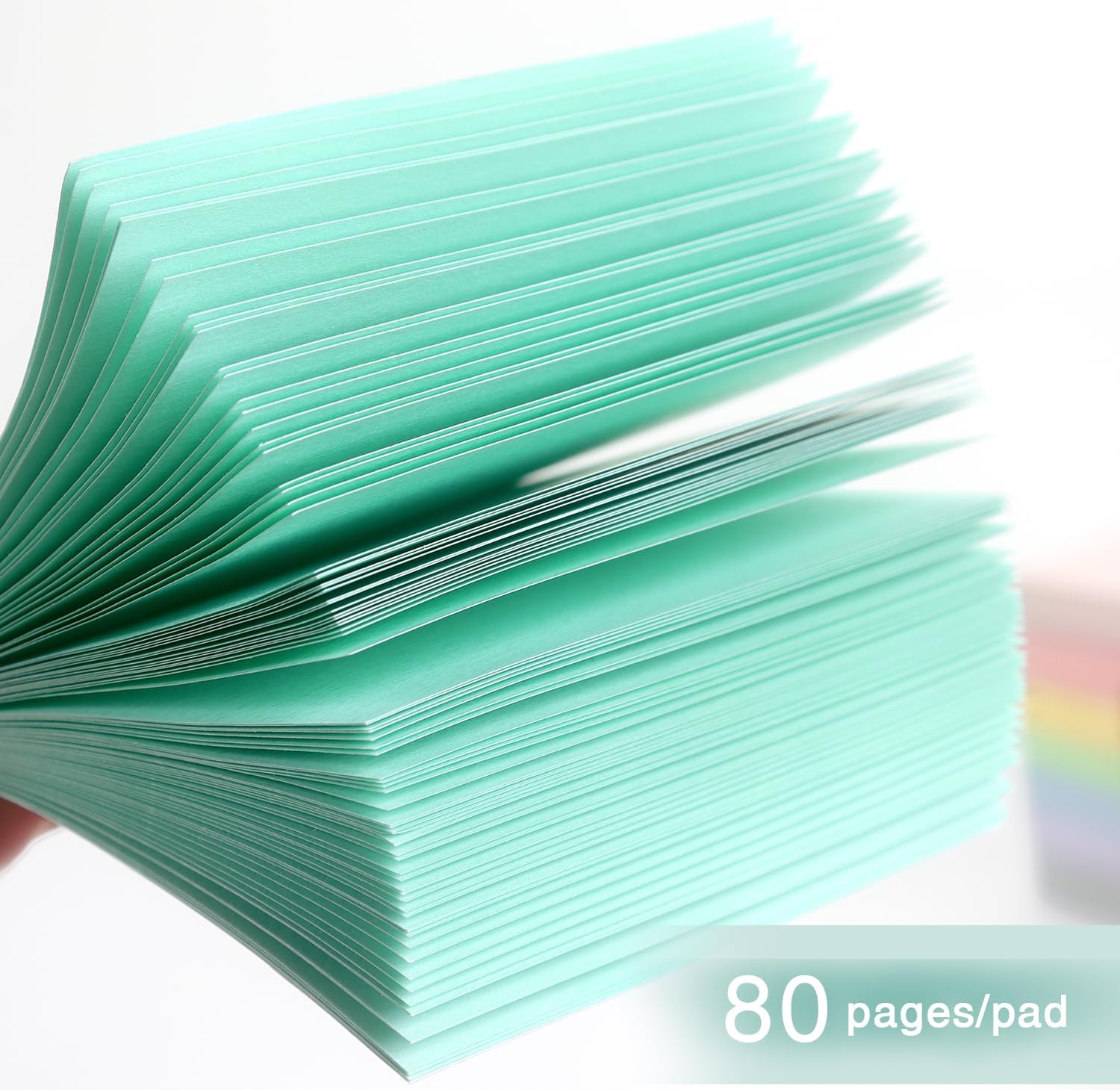 Sticky Notes 3x3 Inch, 8 Pads, Light Colors Self-Adhesive, 80 Sheets/Pad