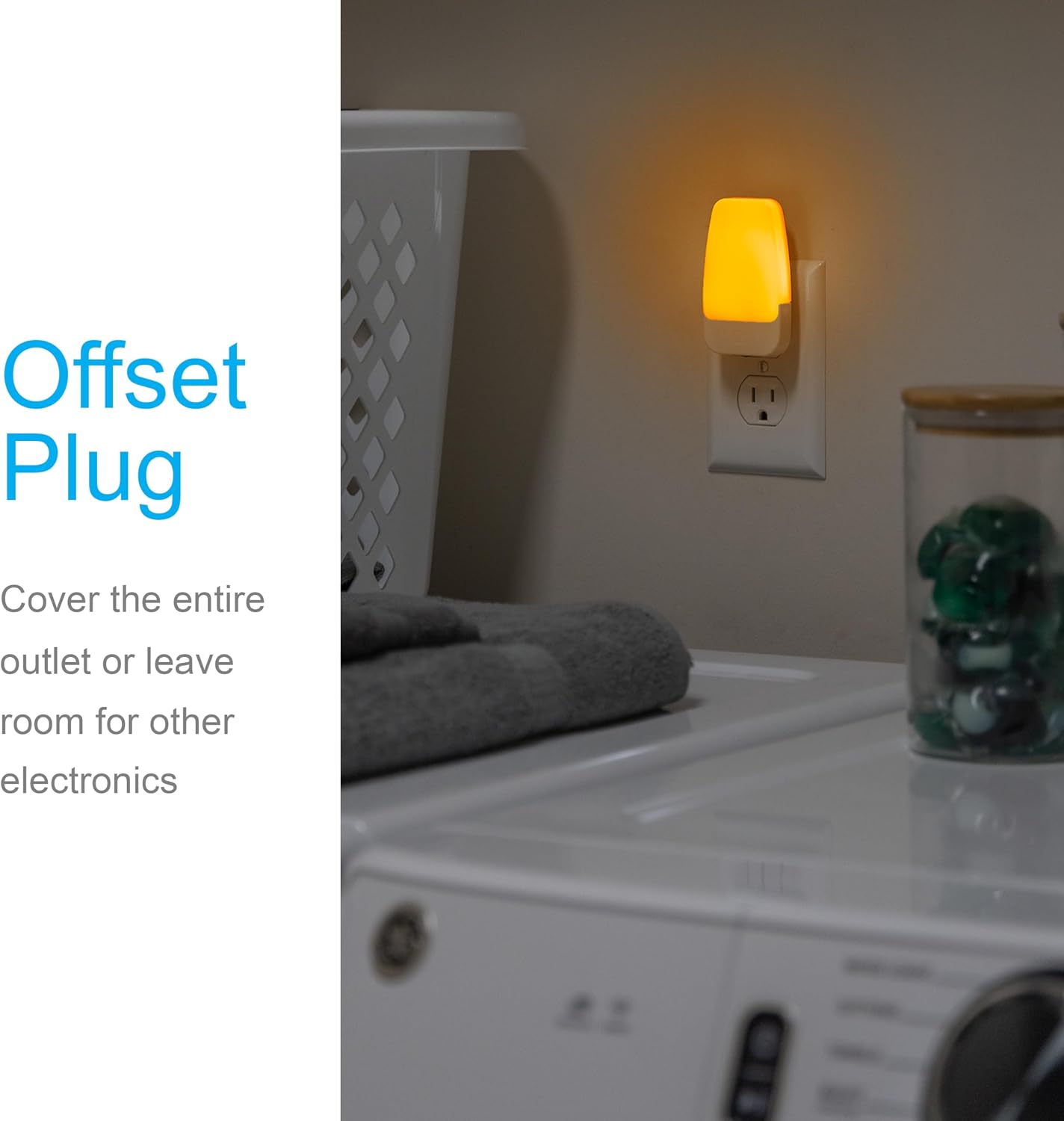 GE SleepLite Plug in Night Light with Dusk to Dawn Sensor, 2 Pack