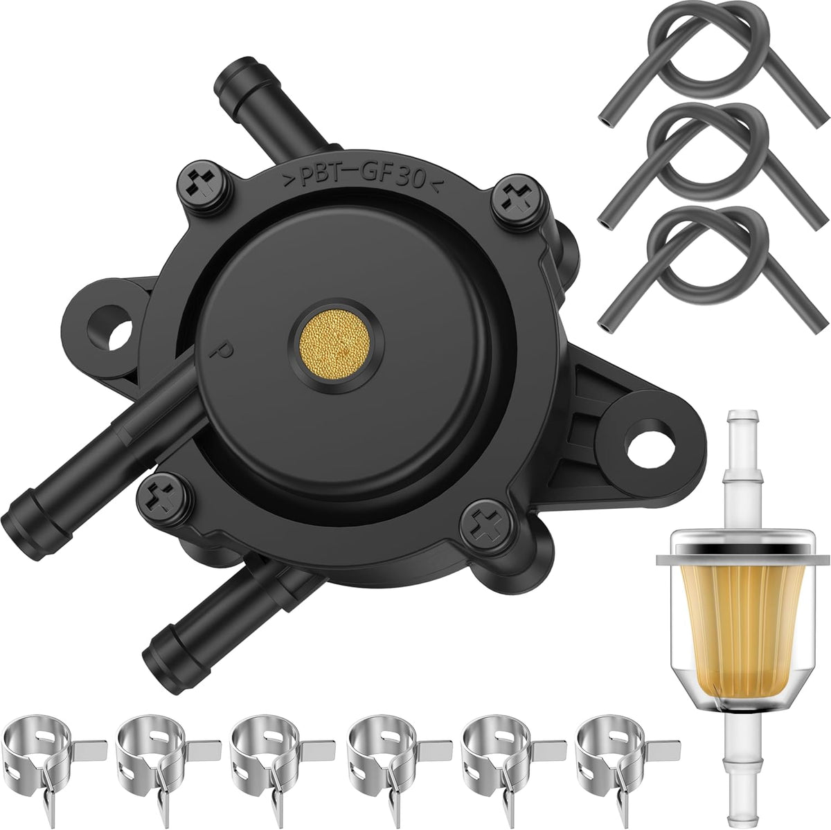 Fuel Pump for Briggs and Stratton 808492 808656 Mikuni: Pulse Vacuum Lawn Mower Golf Cart Fuel Pump Small Engine Parts for Kohler John Deere Cub Cadet Kawasaki Ezgo Club Car Yamaha Toro Honda Predator