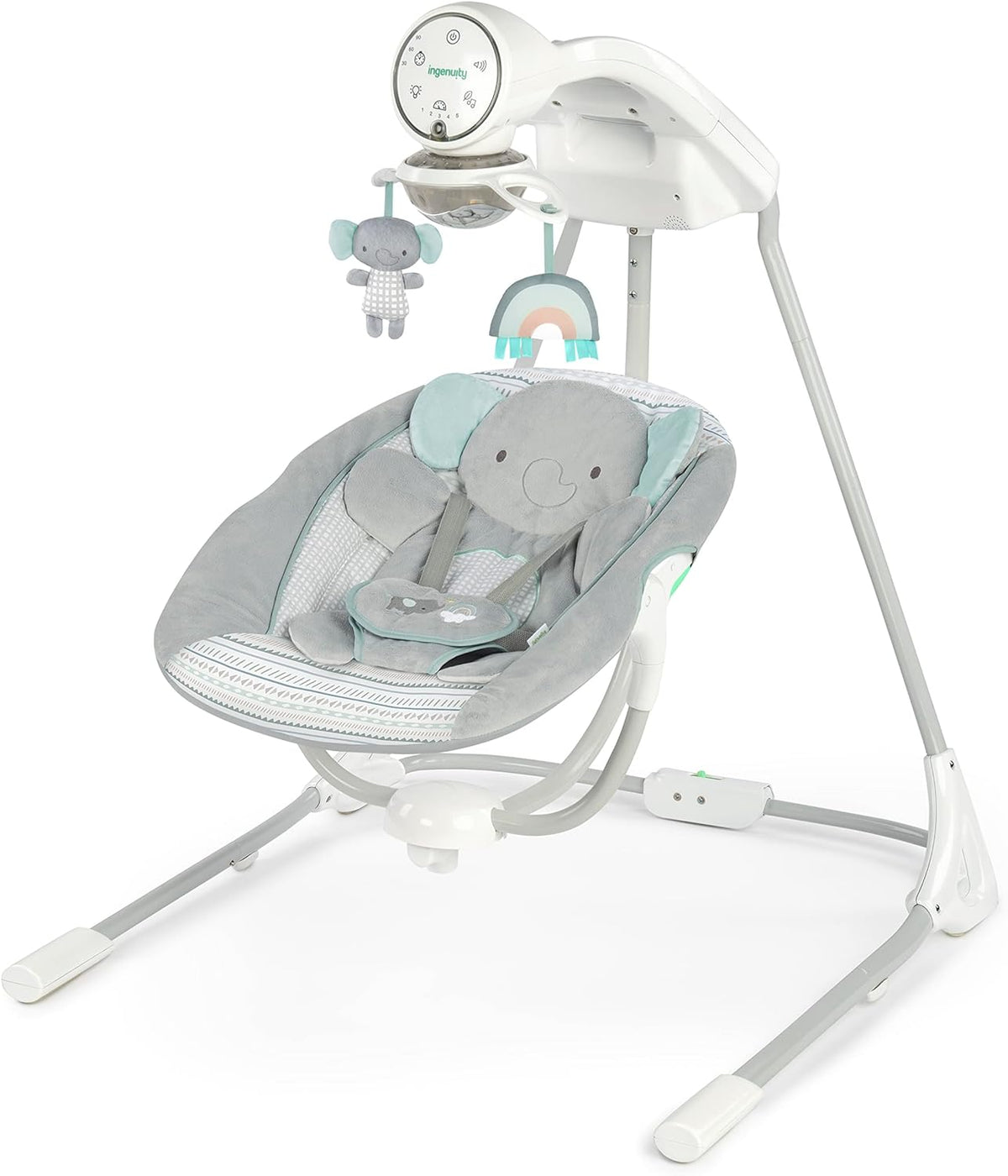 Ingenuity InLighten 5-Speed Baby Swing for Infant, Newborn to 9 Months, Van