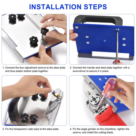 45 Degree Tile Chamfering Tool - Angle Grinder Stand for Tile 45° Chamfer Cutting, Tile Cutter Tools for Cutting Ceramic Stone,Type 100 Angle Grinder Attachments