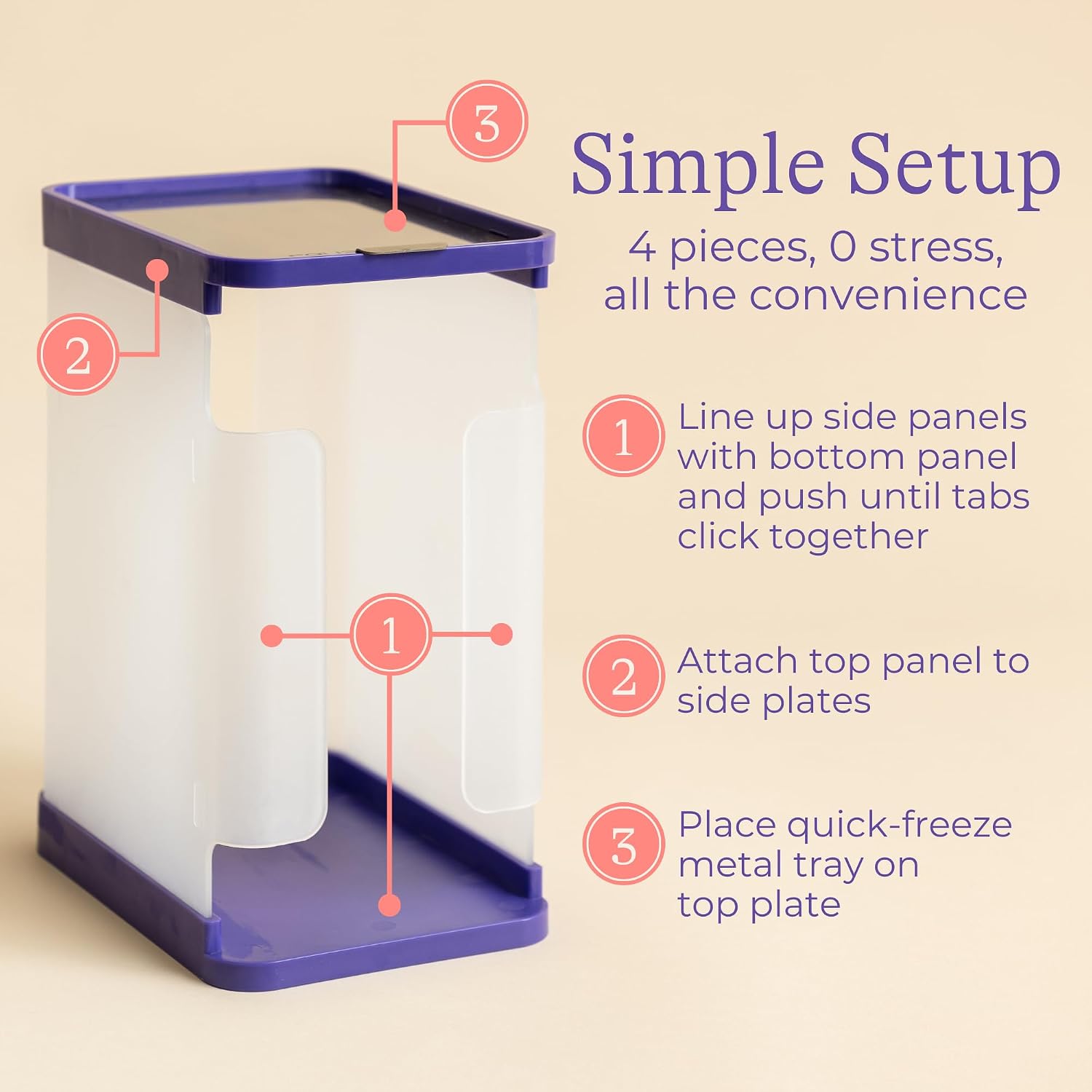 Lansinoh Breastmilk Storage Container with Quick-Freeze Tray