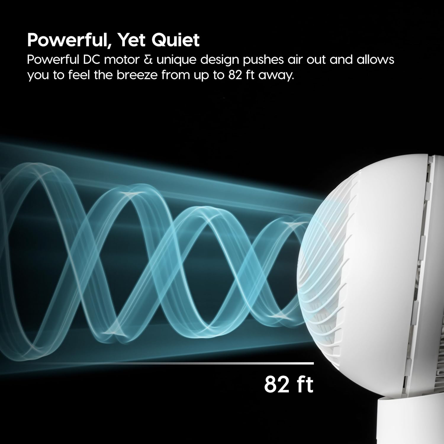 IRIS USA WOOZOO Air Circulator Fan with Remote, 8 Speeds, DC Motor, White