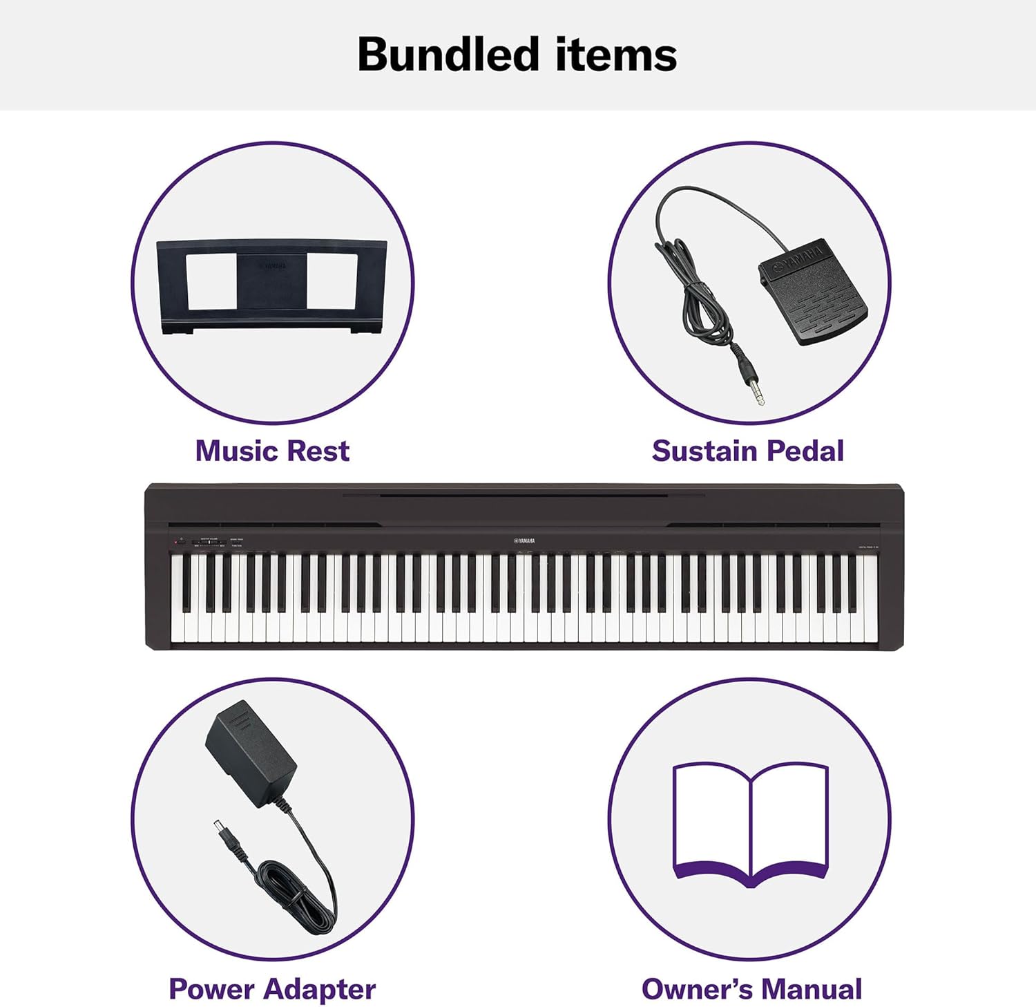 YAMAHA P71 88-Key Weighted Action Digital Piano with Sustain Pedal and Power Supply (Amazon-Exclusive)