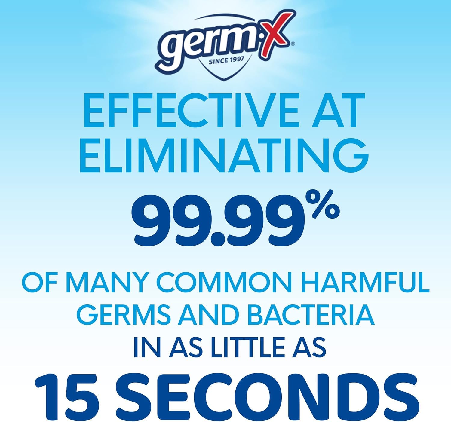 Germ-X Advanced Hand Sanitizer, 1 Liter (Pack of 4), Less Drying Moisturizing Clear Gel, No Rinse Formula, Large Family Size Pump Bottle