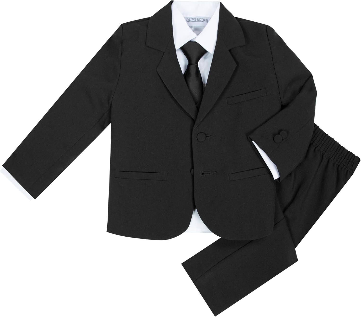 Spring Notion Baby Toddler Boys' Classic Fit Formal Suit Set –Wedding, Ring Bearers, Baptism, and Christening