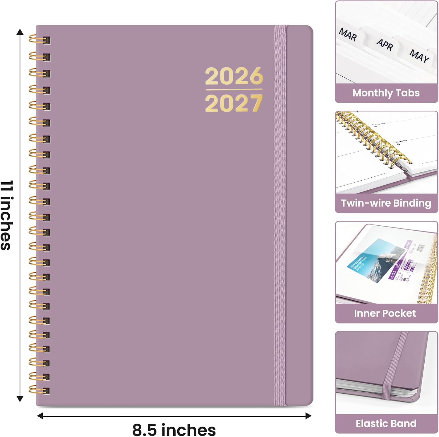 Taja Planner 2026-2027, Jul 2026-Jun 2027 Monthly & Weekly Calendar Book