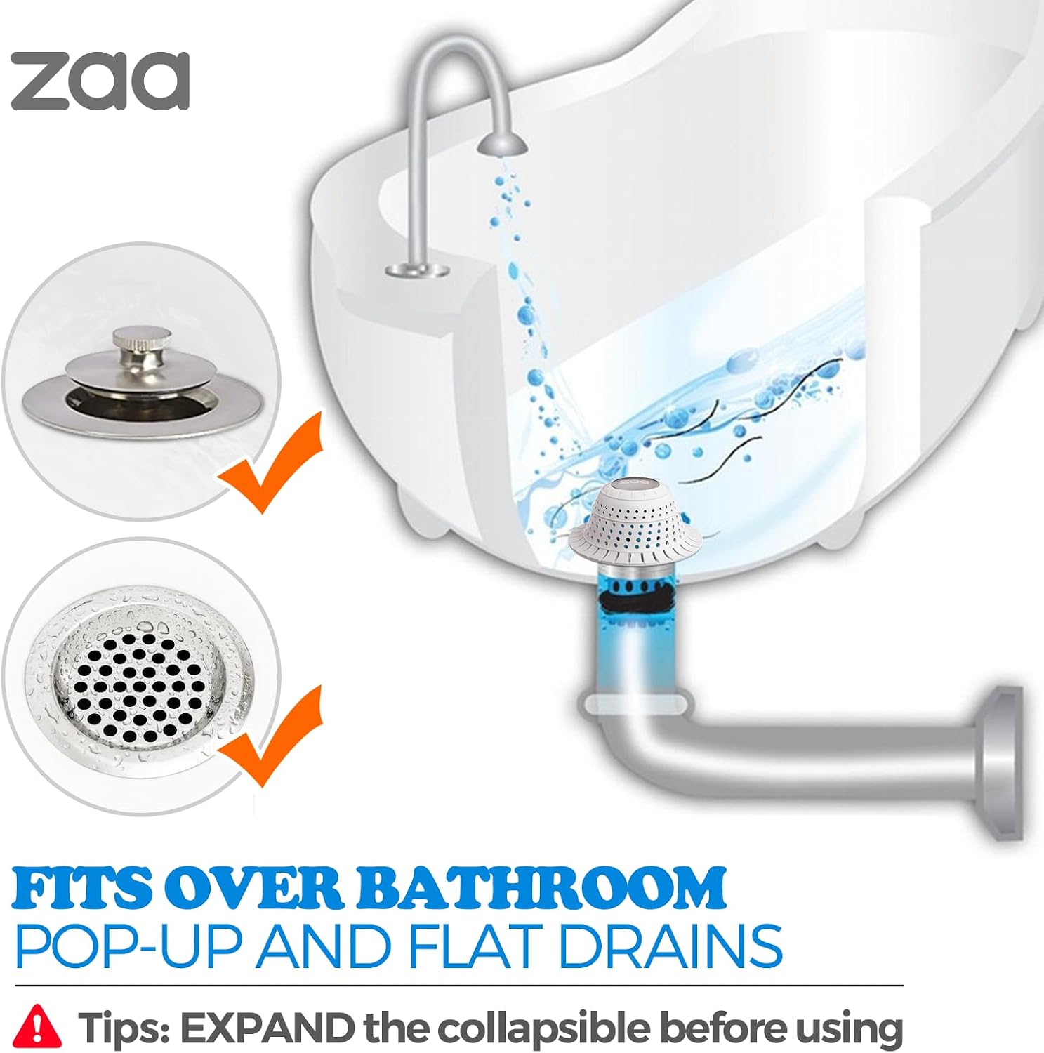 zaa Shower Drain Hair Catcher Bathtub Drain Strainer Sink Drain Protector