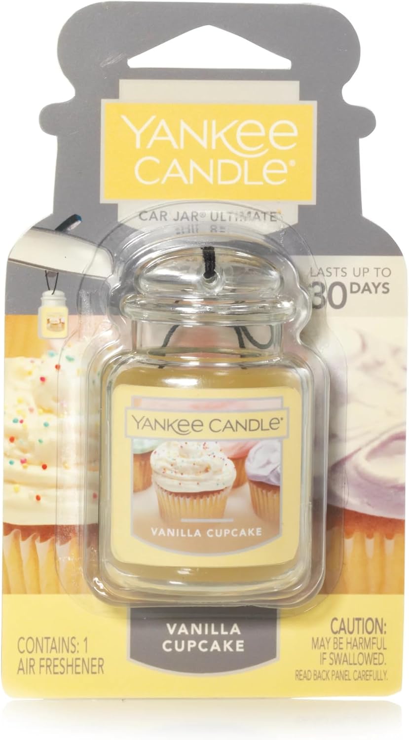 Yankee Candle Scented Car Air Freshener 3-Pack, Hanging Car Jars