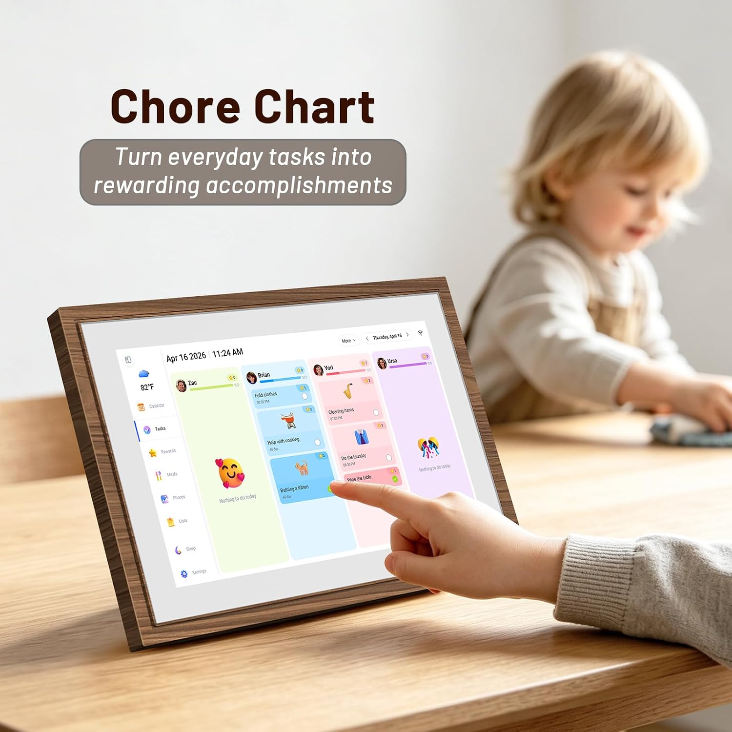 10.1" Digital Calendar Wall Touch Screen, No-Subscription, Smart Calendar