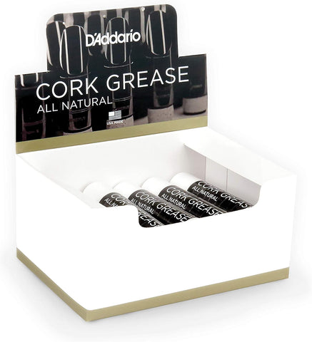 D'Addario All-Natural Cork Grease - Cork Grease for Clarinet & Saxophone - DCRKGR12-12 Count