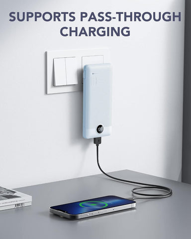 VRURC Portable Charger, Power Bank Built-in Cables and AC Wall Plug