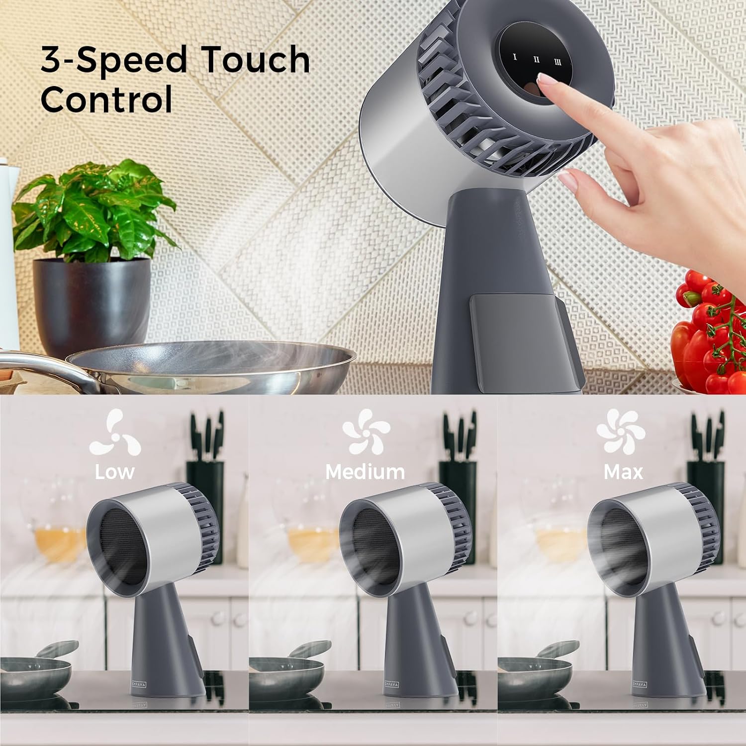 Empava Portable Range Hood for Cooking 3-Speed