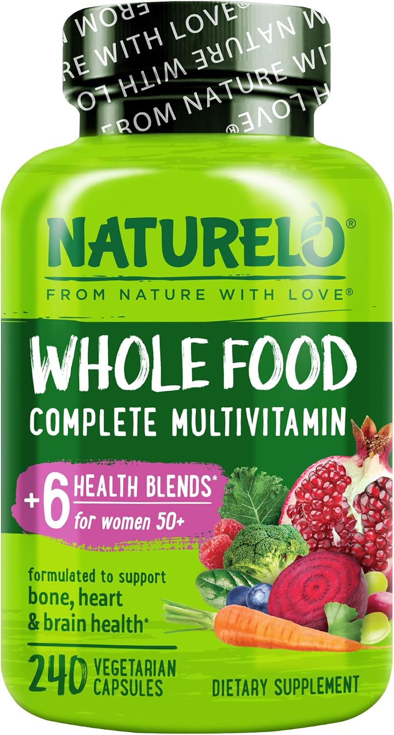 NATURELO Whole Food Multivitamin Health Blends, Women 50+ 240 Caps