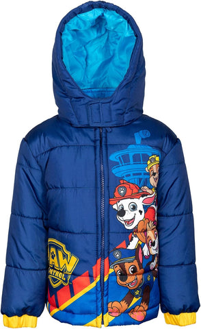Paw Patrol Boys' Hooded Puffer Jacket Toddler to Big Kid