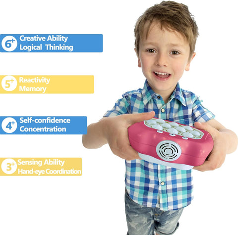 Intoypad Pop The Target! Handheld Speed Push Fidget Game Machine Pink