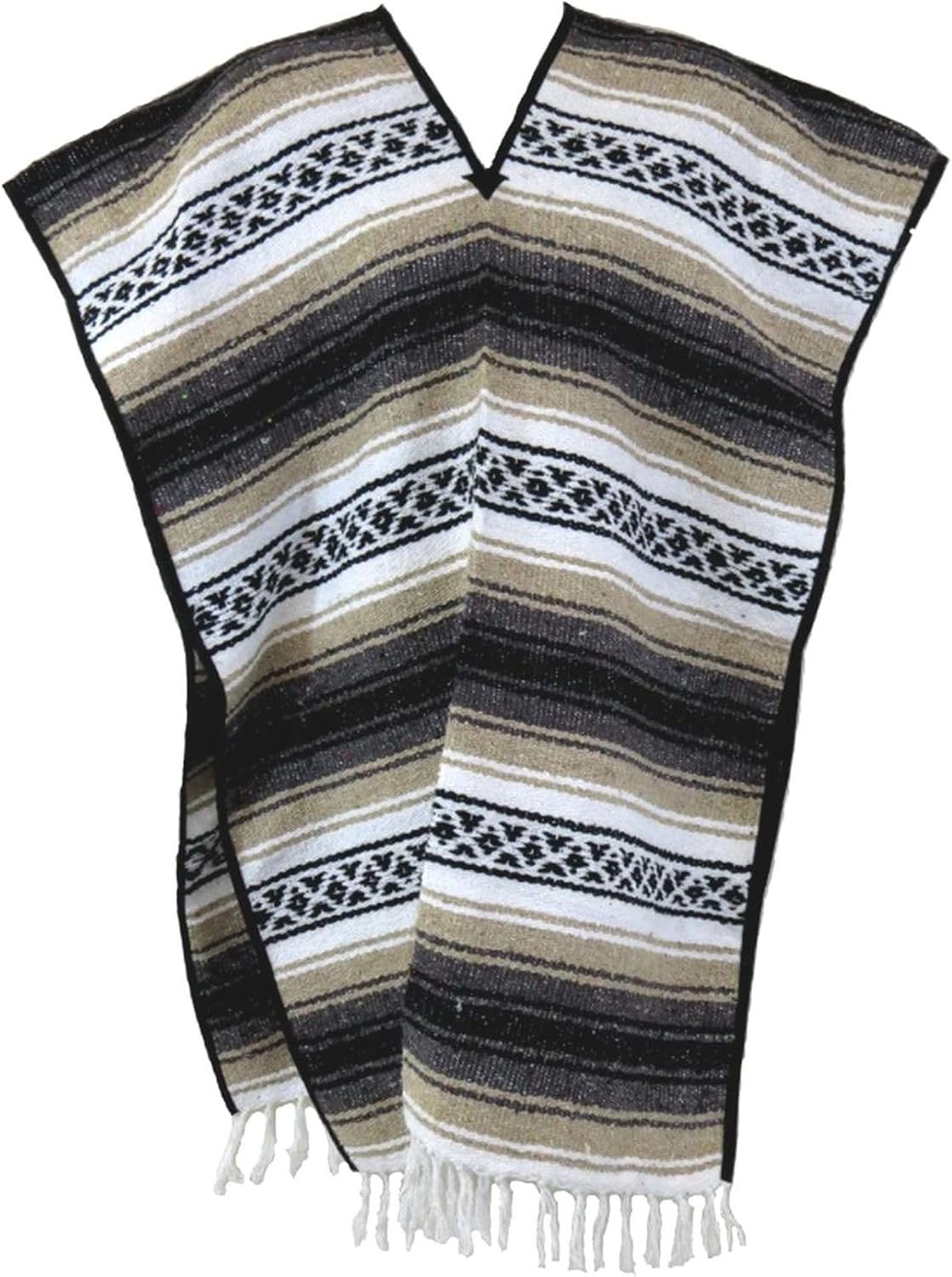Del Mex Classic Mexican Blanket Poncho