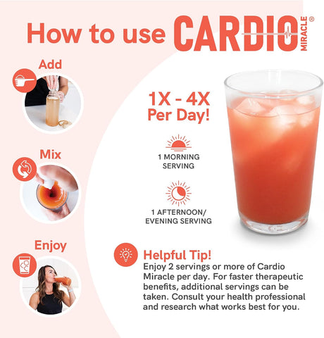 Cardio Miracle Nitric Oxide Supplement 30-Pack Stick - Beet Root Powder with L-Arginine to Support Circulation, Blood Flow, Energy, Endurance, Stamina & Heart Health for Men and Women
