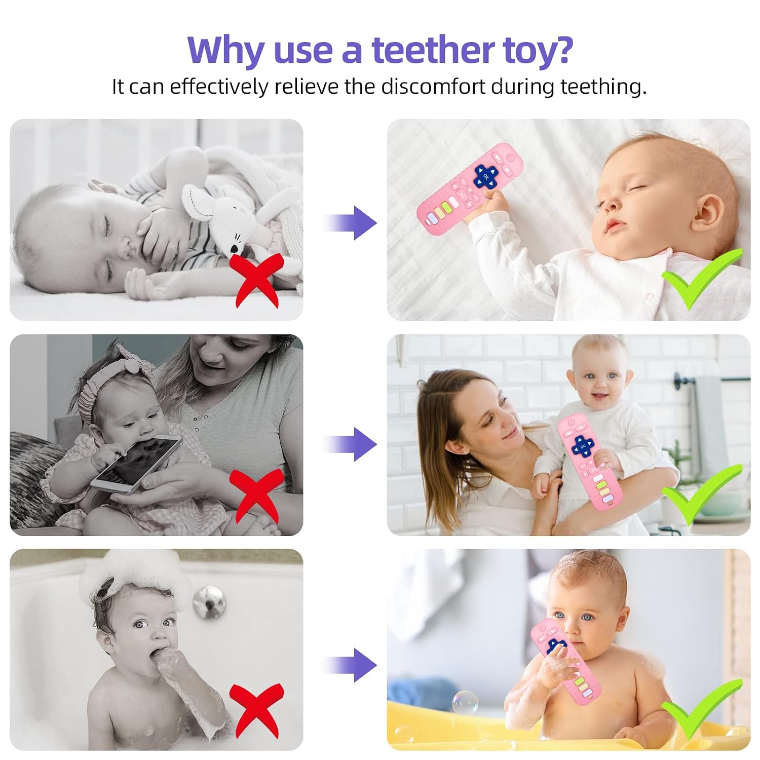 Chuya Silicone Remote Teethers Baby Teething Toys TV Remote Controller