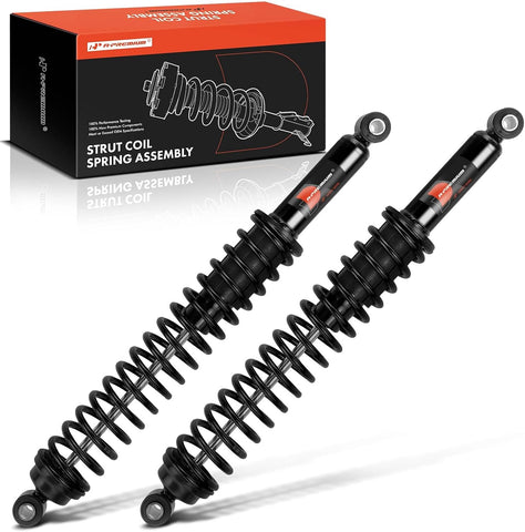 A-Premium Rear Load Adjusting Shock Absorbers w/Coil Springs, Set of 2