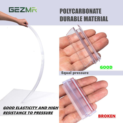 2-Pack Ultra Clear Shower Door Bottom Seal (3/8'' X 39'', Polycarbonate) Frameless Glass Shower Door Seal Strip Shower Door Sweep - Stop Shower Leaks and Create a Water Barrier