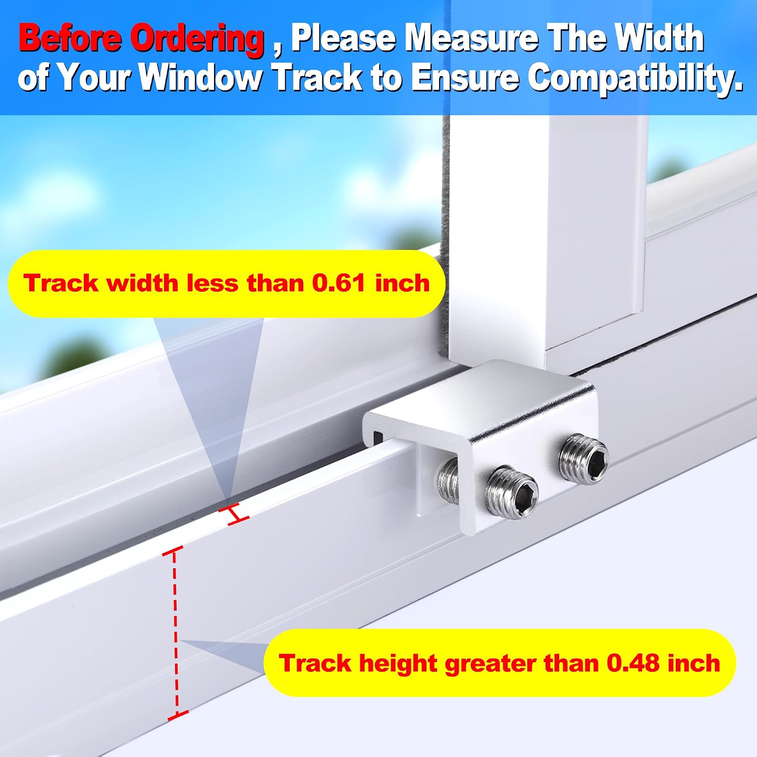 Sliding Window Locks with Key，2 Sets for Horizontal Vertica Window