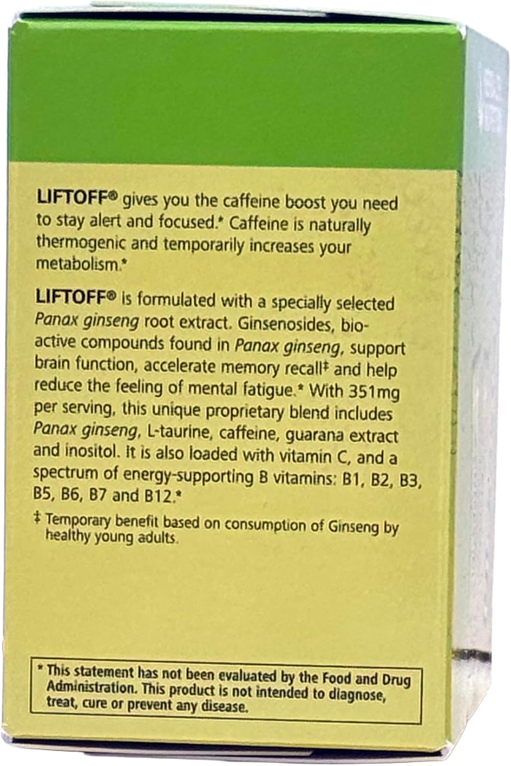 Herbalife Nutrition LIFTOFF Energy Stick Packs -Lemon-Lime Blast - Instant Drink for Natural Boost of Energy, Clears Minds, Improves Concentration, 30 Count (30 Packs), Green Lemon-Lime Blast