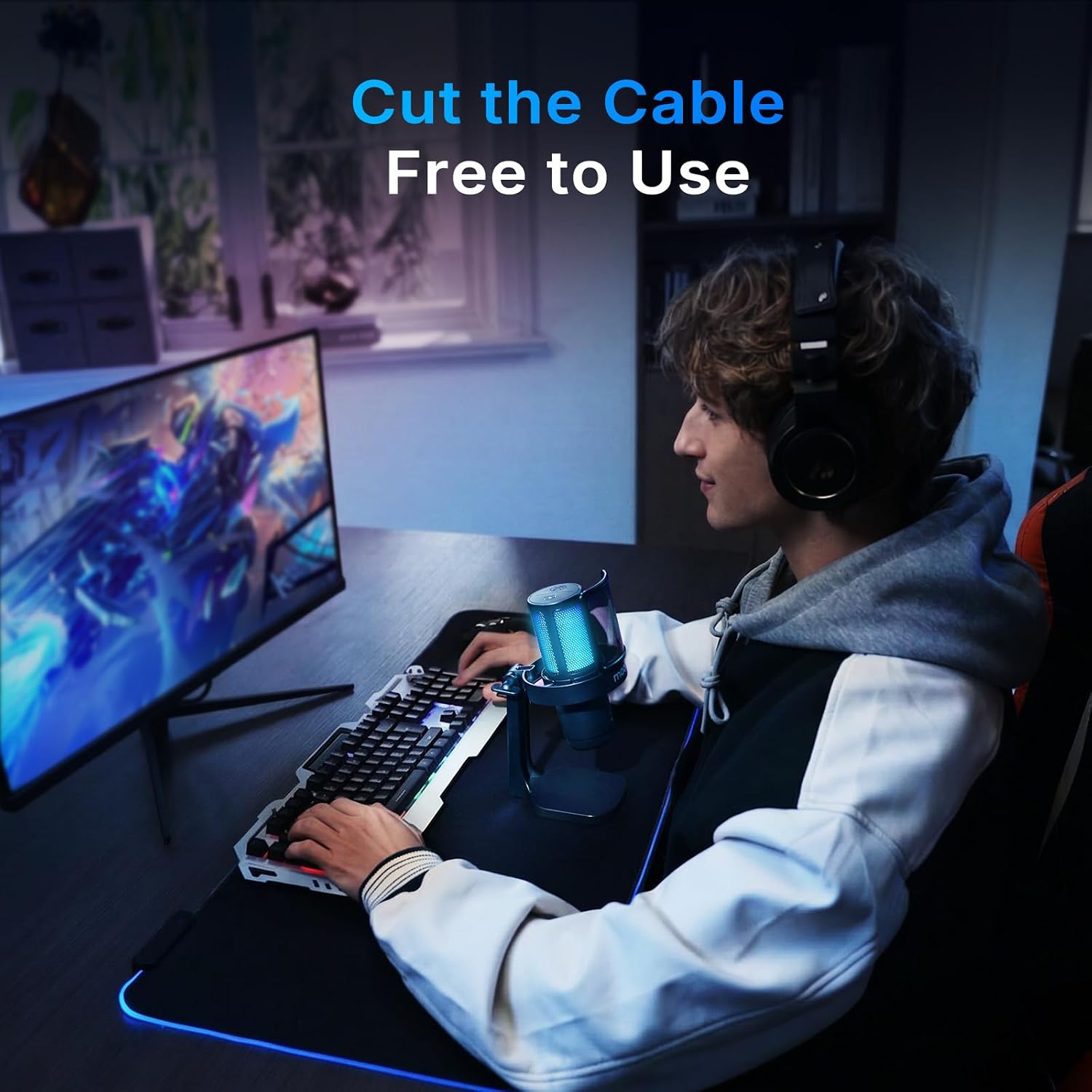 MAONO DGM20W Wireless Gaming Microphone for PC & Smartphones
