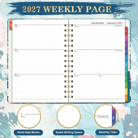 2027 Planner - Jan 2027 - Dec 2027, Weekly Monthly Planner 2027
