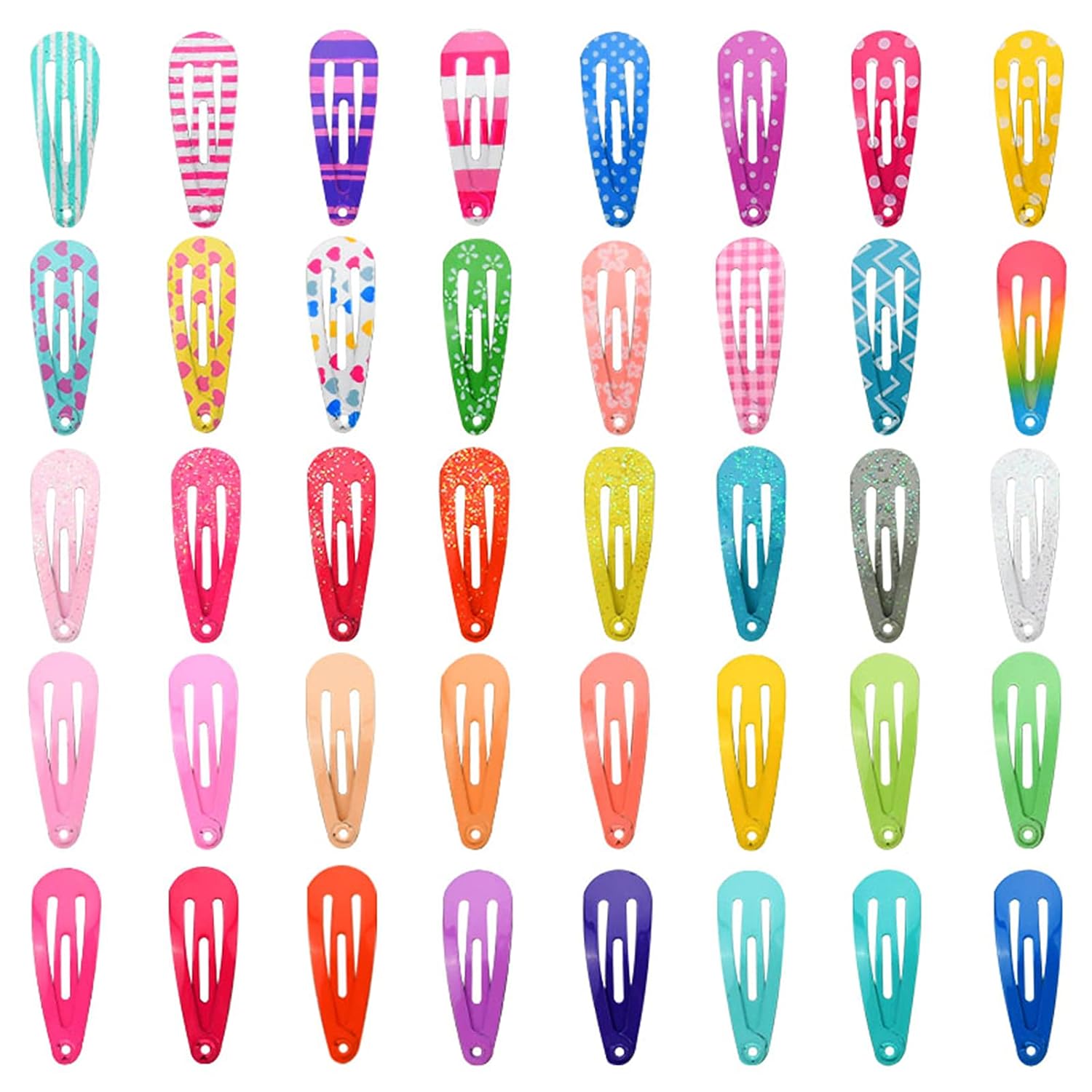 Toddler Hair Clips, 80Pcs 1.2 Inch Mini Snap Hair Clips for Baby Girls Kids