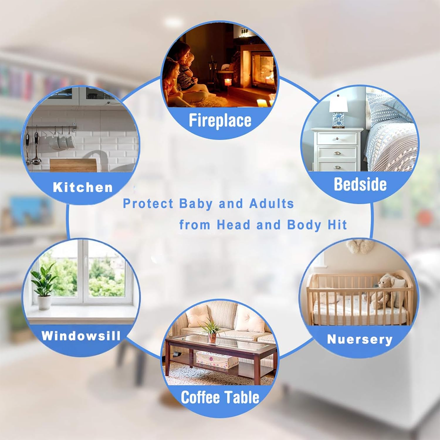 Edge Protector 100% Silicone Baby Proofing Thin Corners Guards, Clear, 3 FT