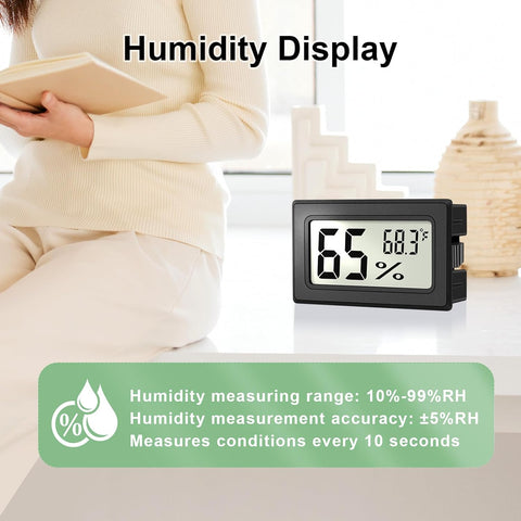 6-Pack Mini Hygrometer Indoor Humidity Meter Digital Thermometer