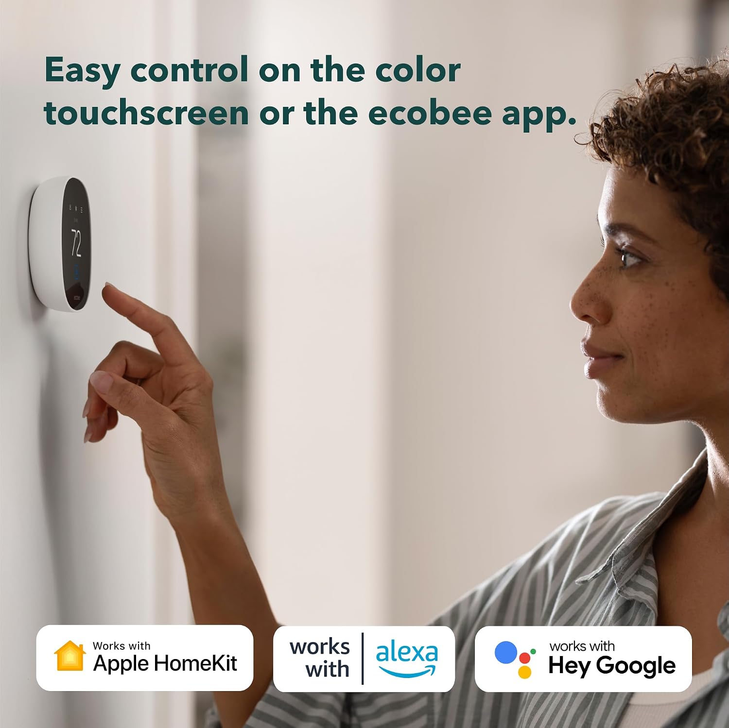ecobee Smart Thermostat Essential - WiFi Thermostat, Energy Star Certified