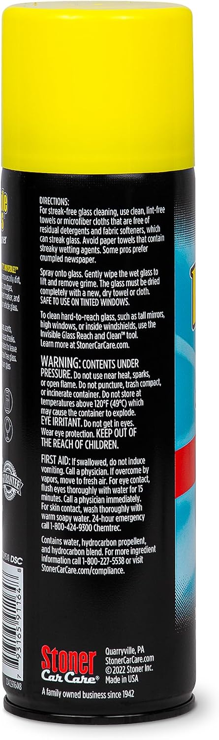 Invisible Glass Premium Glass Cleaner Aerosol Spray, 19 oz (Pack of 2)