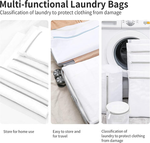 3 Pack Small Mesh Laundry Bags by MDSXO- Small Durable Lingerie Delicates Bag for Washing Machine for Socks, Bra, Mask,Baby Clothes 10 * 12 inch [3 Pack]