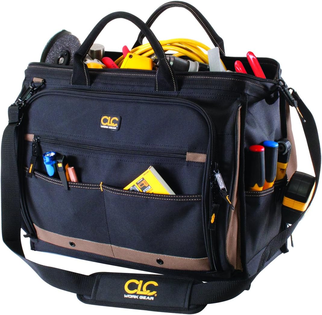 Custom Leathercraft1539 Multi-Compartment 50 Pocket Tool Bag
