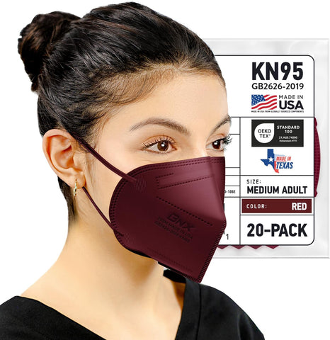 AccuMed BNX KN95 Face Masks Made in USA (Adult Large, Adult Medium, Kids Small) (Earloop) (Model: E95/E95M/E95S)