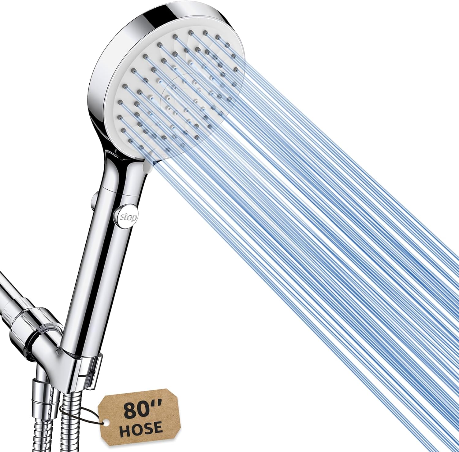 FASDUNT Shower Head with Handheld, High Pressure Showerhead with Long Hose